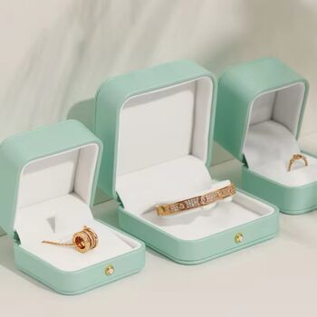 Cannes D’or Gold Mint Blossom Ombré Travel Jewelery Box, 3 of 5