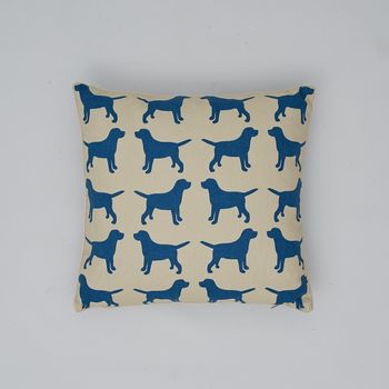 Labrador Print Cotton Cushion, 4 of 4