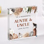 Christmas Acrylic Plaque Gift Auntie And Uncle, thumbnail 1 of 4