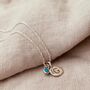 Sterling Silver Initial Birthstone Necklace, thumbnail 5 of 6