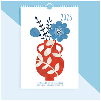 2025 Illustrated Floral Vase Desk Calendar, 4 of 5