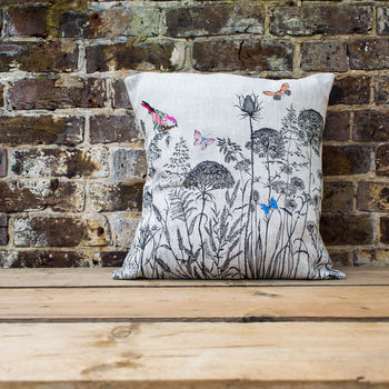 'Meadow Grasses' Printed/Stitched Cushion Cover, 3 of 4