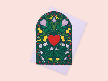 Floral Heart Love Card, 7 of 9