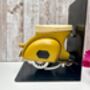 Yellow Scooter Bookends Metal Shelf Decor Moped Gift, thumbnail 7 of 8