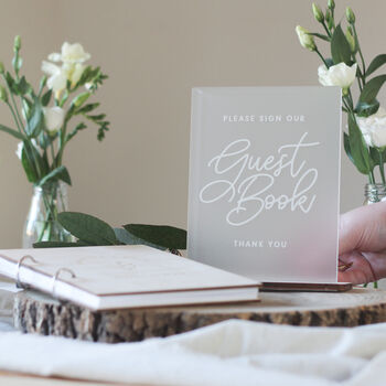 Personalised Simple Wooden Wedding Guestbook, 3 of 5
