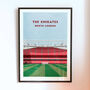 Arsenal Emirates Stadium Art Print, Football Gift, Framed Or Unframed, thumbnail 1 of 9