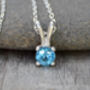 Topaz Necklace In Sterling Silver, November Birthstone Necklace, thumbnail 1 of 8