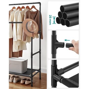 Clothes Rail Clothes Rack Drying Rail Metal Stand Shelf, 8 of 12