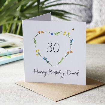 30th Birthday Personalised Photo Magnet Card, 4 of 8