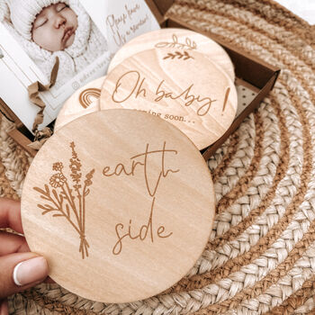 Hello World, Baby Announcement Wooden Plaques, 4 of 8