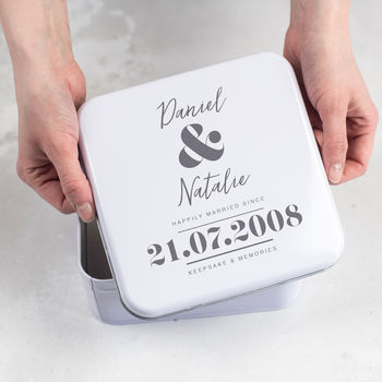 Personalised Couples Anniversary Tin, 2 of 6