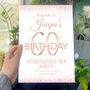 60th Birthday Rose Gold Welcome Sign, thumbnail 5 of 6