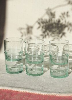 Recycled Moroccan Stackable Half Pint/Pint Glass, 2 of 3