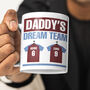 Daddys Dream Team Football Mug Dad Gift Fathers Day, thumbnail 1 of 10