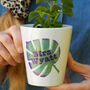 Monstera Leaf Personalised Teacher Plant Pot, thumbnail 1 of 3