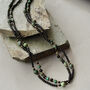 Mens Extra Long Length African Turquoise Onyx Necklace, thumbnail 1 of 3