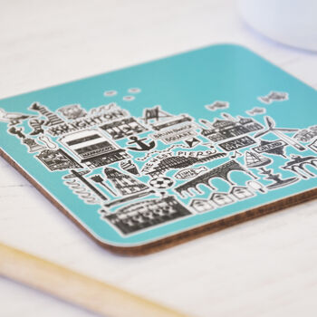 Brighton Blue Illustrated Coaster, 2 of 5