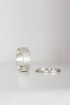Sterling Silver Textured Band Ring, 2 of 7