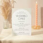 Wedding Cake Sign A5 Sturdy Foamex Sign Minimalist Arch, thumbnail 1 of 5