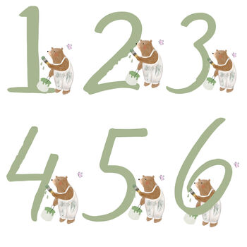 Personalised Painted Numbers Birthday Card Green, 4 of 5