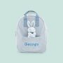 Personalised Blue Cord Mini Backpack And Bunny Toy, thumbnail 1 of 5