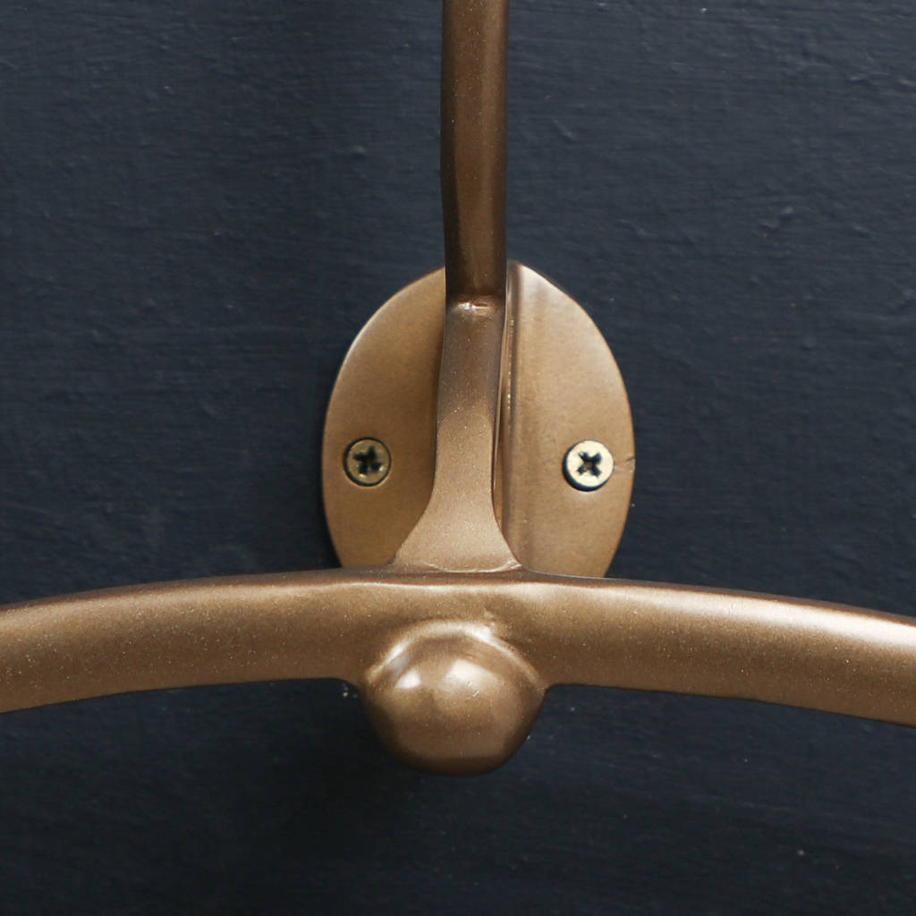 Gold Wall Mounted Clothes Rail By Dibor