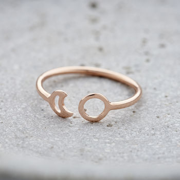 Fine Sun And Moon Open Ring, 3 of 8