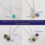 The 'VIP' Friends And Family Birthstone Necklace, Silver, thumbnail 2 of 12