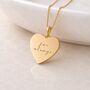 Personalised Solid 9ct Gold Heart Disc Pendant Necklace, thumbnail 1 of 8