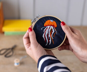 Mini Jellyfish Embroidery Kit, 3 of 5