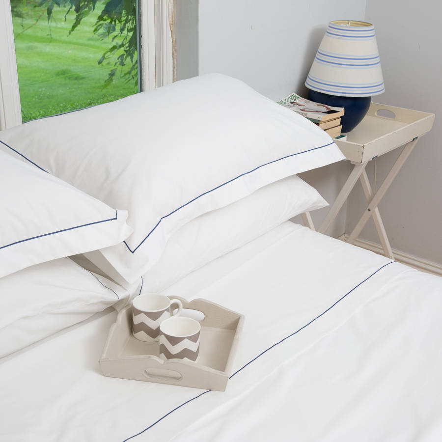 embroidered flat sheets by tonder & tonder