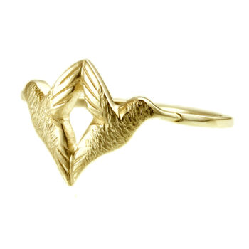 9ct Gold Twin Hummingbird Ring, 3 of 10