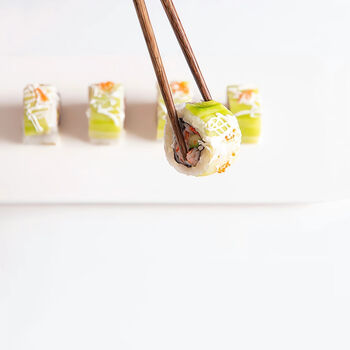 Personalised Engraved Wooden Chopsticks Non Slip Gift Set, 5 of 6