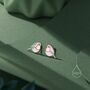 Sterling Silver Robin Bird Stud Earrings, thumbnail 3 of 12