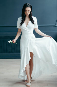 Linen Wedding Dress, 4 of 10