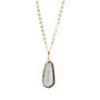 White 'Ultra' Agate Long Gold Plated Necklace, thumbnail 1 of 2