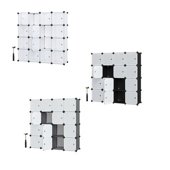 15 Cubes Storage Organiser Shelves Unit Plastic Closet, 10 of 11