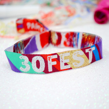 30 Fest 30th Birthday Party Festival Wristbands Favours, 3 of 6