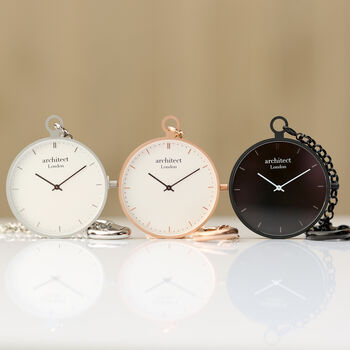 Modern Pocket Watch In Black With Your Own Handwriting, 4 of 6