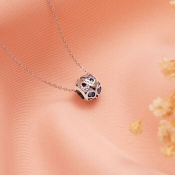 December Birthstone Necklace Silver Birthday Pendant, 3 of 5