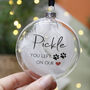 Pet Paw Print Memory Feather Bauble, thumbnail 5 of 8