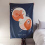 Personalised Couples Star Sign Zodiac Throw, thumbnail 1 of 4