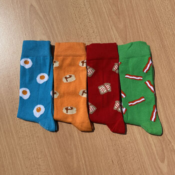 Unisex Breakfast Socks Gift Set, 3 of 3