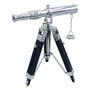 Personalised Chrome Telescope With Black Wooden Tripod, thumbnail 8 of 11