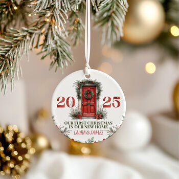Personalised Ceramic First Christmas In Our New Home Decoration In Various Designs, 2 of 7