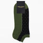 Oxford Stripe Mustard And Polka Khaki Men's Trainer Socks, thumbnail 8 of 8