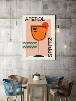 Aperol Spritz Cocktail Art Print, 2 of 3