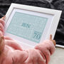 Personalised 70th Birthday Word Art, thumbnail 1 of 12