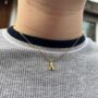 Personalised 18 K Gold Necklace A Z Initial Pendant, For Girls Initial, thumbnail 2 of 8