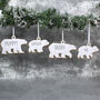 Set Of Four Polar Bear Family Hanging Decorations, thumbnail 3 of 4